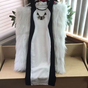Love J USA black and white Midi Dress